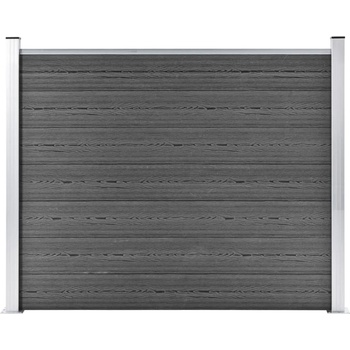 Image 1 of vidaXL Ограден панел, WPC, 180x146 см, черен (148984)