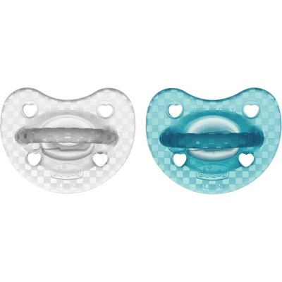 Chicco silikon dudlík physio luxe 2ks modrá
