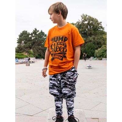 Parkourové triko Zohir Eat Sleep Repeat oranžová