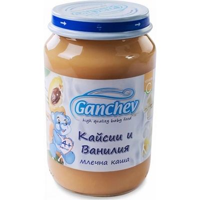 Ganchev Млечна каша Ganchev - Кайсии и ванилия, 190 g (18012)