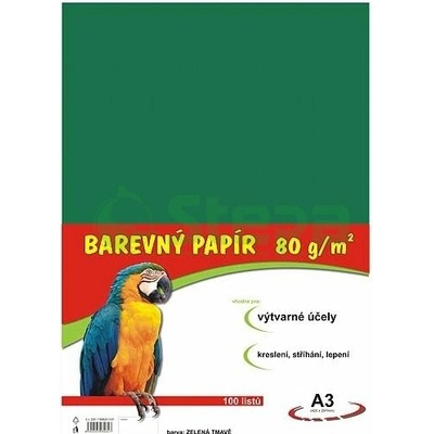 Barevný papír A3 80g krémový 100 listů