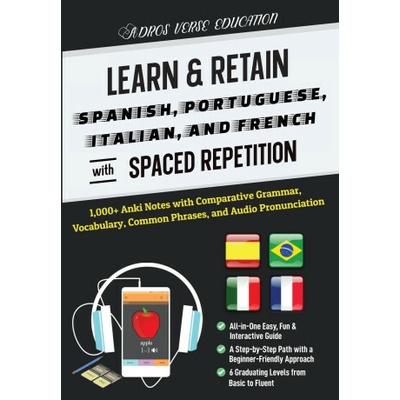 Learn & Retain Spanish, Portuguese, Italian, and French with Spaced Repetition