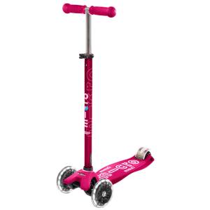 Micro Детска тротинетка Micro - Maxi Deluxe LED, Pink (MMD077) - baby Тротинетка, скутер