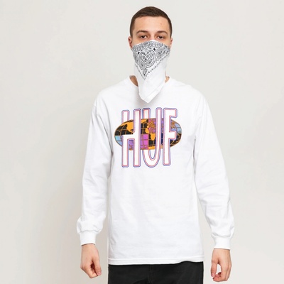 HUF Quake USA LS Tee biele