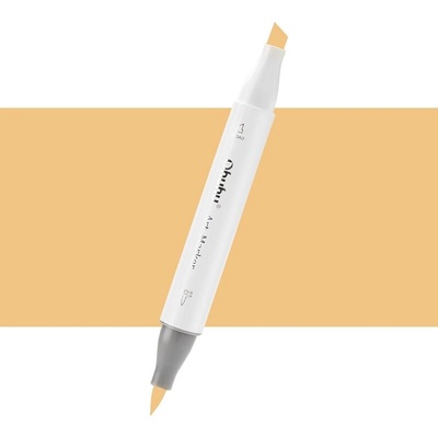 Lihová fixa OHUHU oboustranná Brush & Chisel, Cadmium Yellow (YR7)