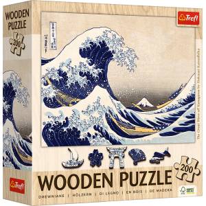 Trefl - Puzzle The Great Wave of Kanagawa by Hokusai wooden - 200 piese