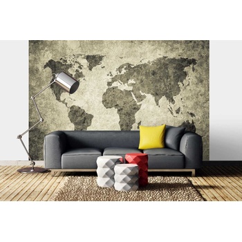 DIMEX ART s. r. o Самозалепваща се флизелинова фототапета винтидж знаме 375 x 250 см