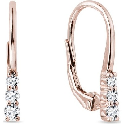 Klenota z růžového zlata s čirými diamanty k0287014
