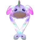 Plyšová LED čepice Funky Animal Jednorožec růžový Funky Animal