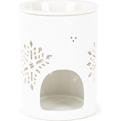 Porcelánová arómalampa Snow flower biela, 8,5 x 12 cm