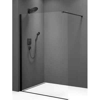 MODULAR SHOWER BLACK jednodílná zástěna pevná k instalaci na zeď, 800 mm POLYSAN MS1-80B