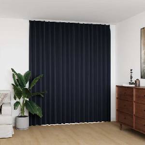 Pure Line Home Плътна завеса в цвят антрацит с перделък, 290 x 245 см