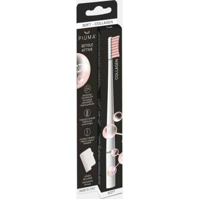 Piuma Zubní kartáček Soft Collagen pure white + kryt 1 ks