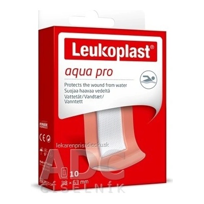 LEUKOPLAST AQUA PRO náplasť na rany, vodeodolná, 38 x 63 mm (inov.2020/2021) 10 ks