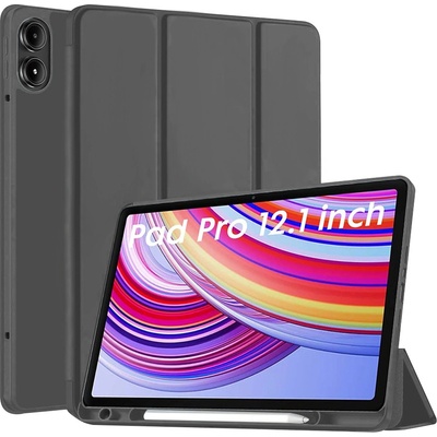 Techsuit Flex Trifold Pouzdro s držákem na tužku Xiaomi Redmi Pad Poco Pad KF2331120 Černé