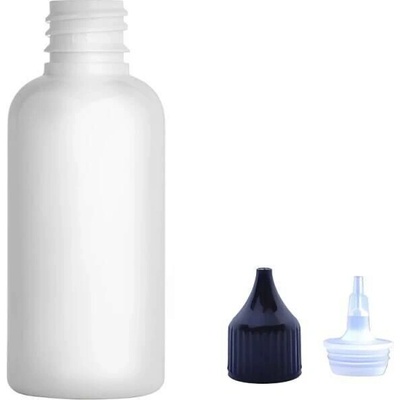 Via Plastová lahvička bílá s černou špičkou 50 ml