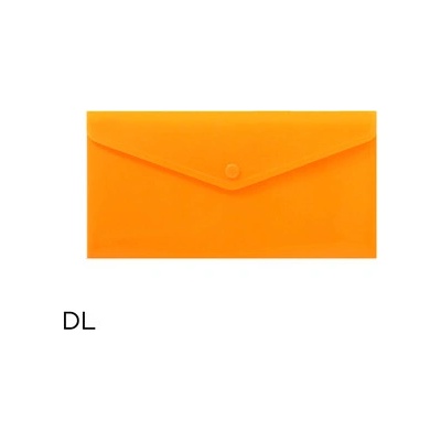 LUMA Obal spisový s klopou a drukem DL neon LUMA, oranžový