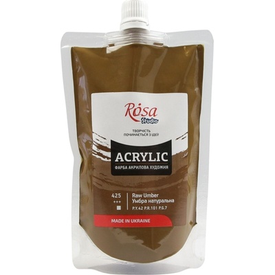 Rosa Studio АКРИЛНА боя Raw Umber (425) 200 ml 1 бр (323200425)