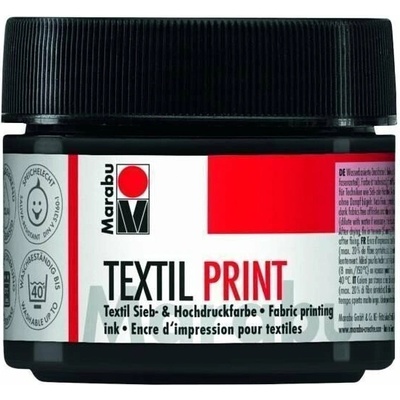 Marabu textilní barva na sítotisk a linoryt černá 100 ml