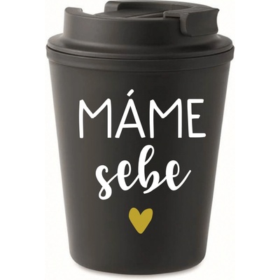 Giftela MÁME SEBE černý termohrnek 300 ml