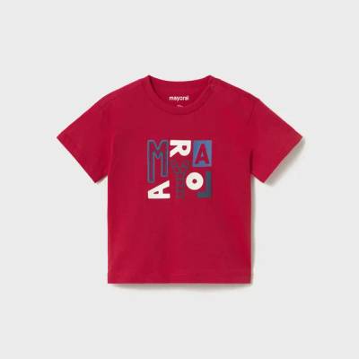 MAYORAL Тениска къс ръкав basic в Доматен цвят за мини момче Mayoral