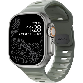 Nomad Силиконова каишка за Apple Watch 42мм, 44мм, 45мм, 46мм, Ultra, Ultra 2 49мм - Nomad Sport Band (светлозелен) (NM01112785)