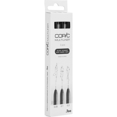 COPIC Technické linery COPIC, 3 ks Fine černé