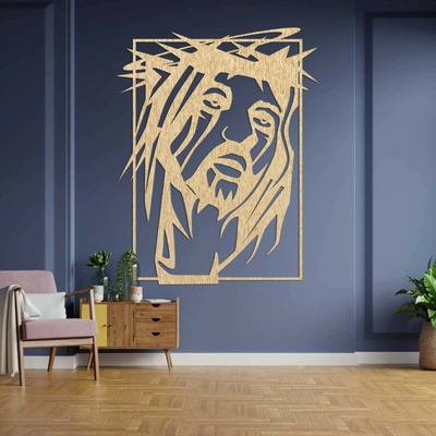 Dekorace ze dřeva Ježíš Kristus - FEIGHTO: Překližka Topol - Honey 3071 40 x 31 cm 4537-100800 PR0422