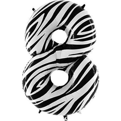 Grabo Nafukovací balónik číslo 8 zebra 102cm extra veľký