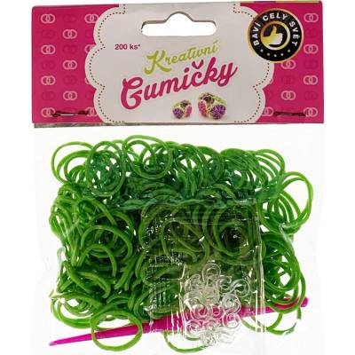Loom Band s Pletací Gumičky zelené 200ks háček