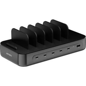 4smarts Team зарядна станция 100W 5C/1A с 6 кабела черен (541805)