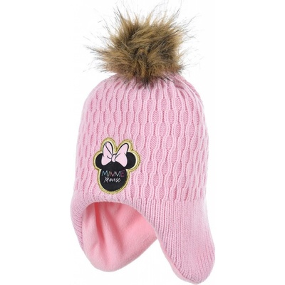 MINNIE MOUSE Minnie mouse světle růžová čepice ušanka