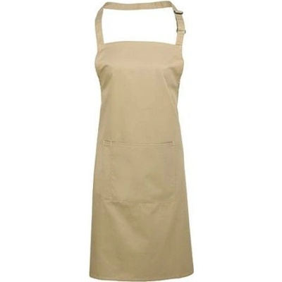 Premier Workwear Pracovní zástěra za krk s kapsou PR154 Khaki Pantone 7503 72x86cm