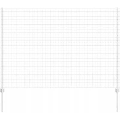 VidaXL Euro plot se 10 sloupky, stříbrný, 1,5 x 10 m, Ocel