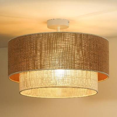 - Полилей за повърхностен монтаж YUTE BOHO 3xE27/15W/230V Ø 60 см кафяв/кремав (DU604710)