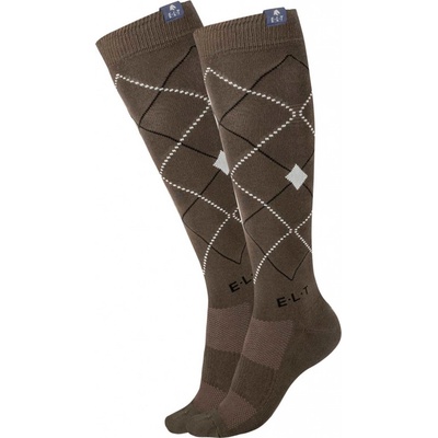 ELT Podkolenky Argyle pár green brown – Zboží Dáma