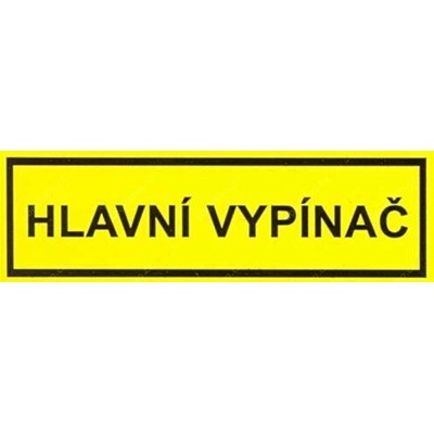 A Perfekt Značení č.16 Hlavní vypínač (malý) 1,8x7cm