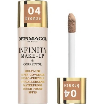 Dermacol Vysoce krycí make-up a korektor Infinity Multi-Use Super Coverage Waterproof Touch 04 Bronze 20 g