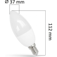 Spectrum LED žárovka svíce E-14 230V 1W teplá bílá