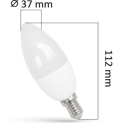 Spectrum LED žárovka svíce E-14 230V 1W teplá bílá