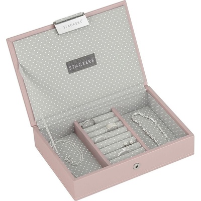 Stackers Ковчеже за бижута Stackers с капаче минi розово-сиво (70810)
