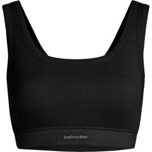 Icebreaker Дамски спортен сутиен Icebreaker Women's Merino Rib Lotus Bra Sports bra - Black (114-3464-0113)