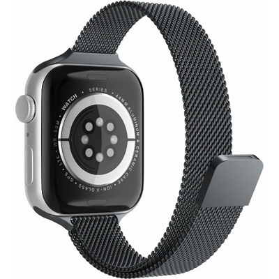 Techsuit Remienok na hodinky W034 - Apple Watch 1/2/3/4/5/6/7/8/SE/SE 2 38/40/41 mm - čierny KF239497