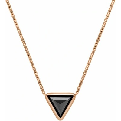 Eppi Zlatý náhrdelník s čiernym triangle diamantom Agila N35757