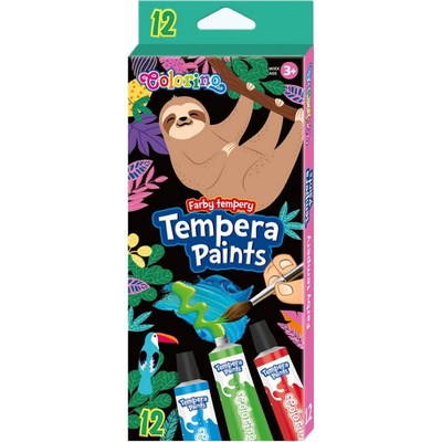 Colorino Temperové barvy Wildkid 12 ml, 12 barev