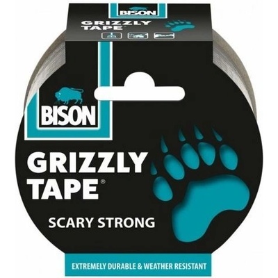 BISON Grizzly tape 50mm,10m Stříbrná