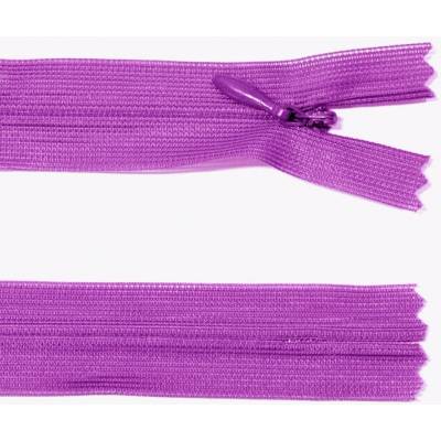 Spirálový zip no.3 skrytý nerozepínací 20cm - více barev color: 543 purpurová