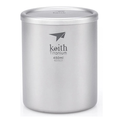 Keith Titanium Double-Wall Tit. Mug 450 ml Цвят: сив