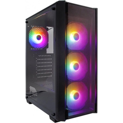 Ion Computers Геймърски компютър ION Fire Dancing V4 RGB Black с процесор AMD Ryzen 5 5600X, видео карта RX 7600 8GB, RAM 32GB DDR4 и SSD диск 1TB Nvme (c002323)