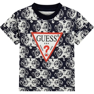 Тениска с къс ръкав Guess - С кръгчета и въпросителна, черна, 18 м (20252-N5GI07-K8HM4-P71M-18M)